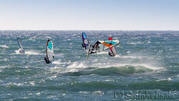 Los Caños de Meca, windsurfen bei Levante 6-7 bft